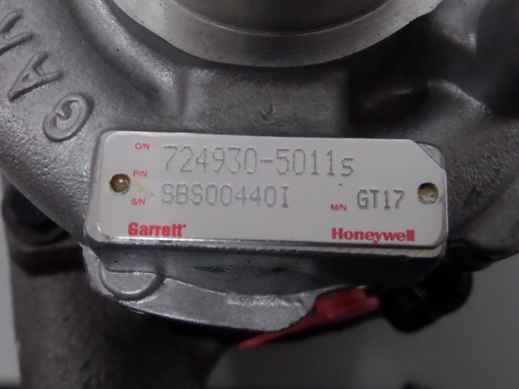 724930-5012S TURBOCHARGER HONEYWELL - GARRETT GT1749V AUDI / VW 2.0 HDI